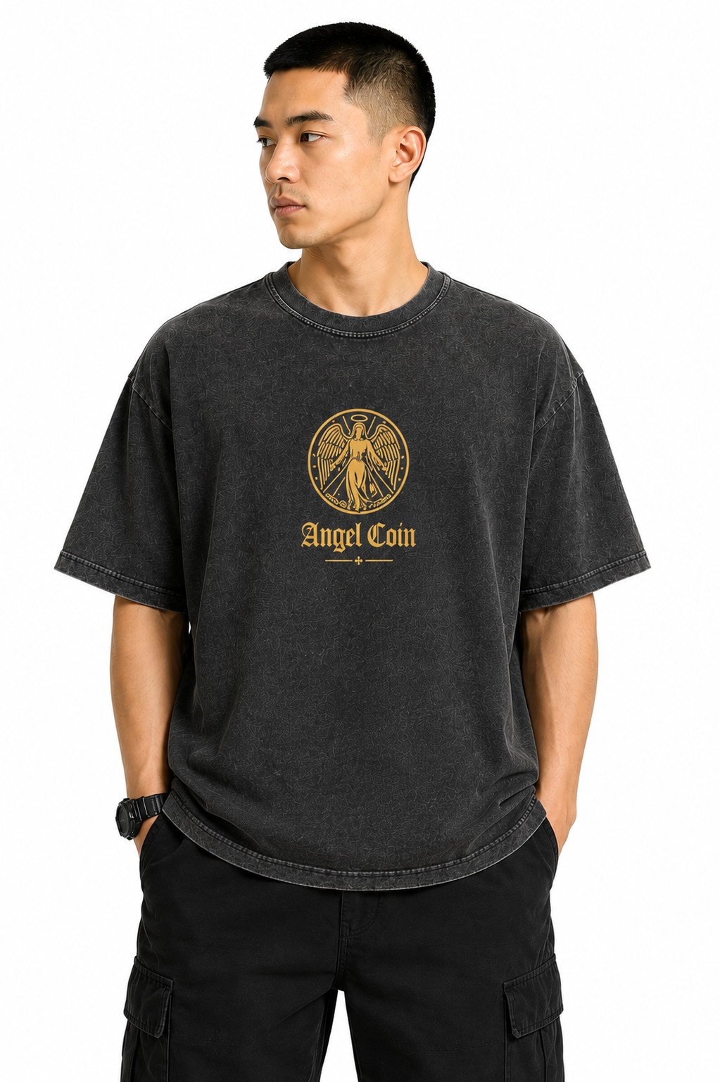 Angel Coin™ Drop 001 Oversized Washed Tee